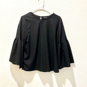 Black top with bell sleeves